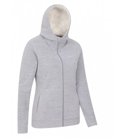 Snowdonia Womens Fleece Hoodie Light Grey $15.40 Fleece