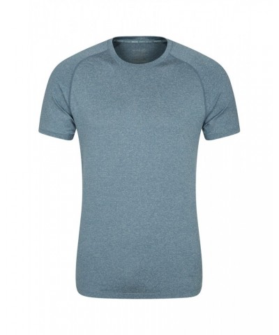 Agra IsoCool Mens Striped Tee Blue $17.15 Active