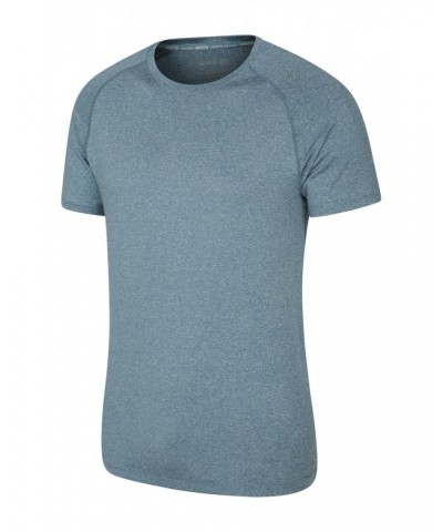 Agra IsoCool Mens Striped Tee Blue $17.15 Active