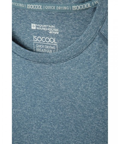 Agra IsoCool Mens Striped Tee Blue $17.15 Active