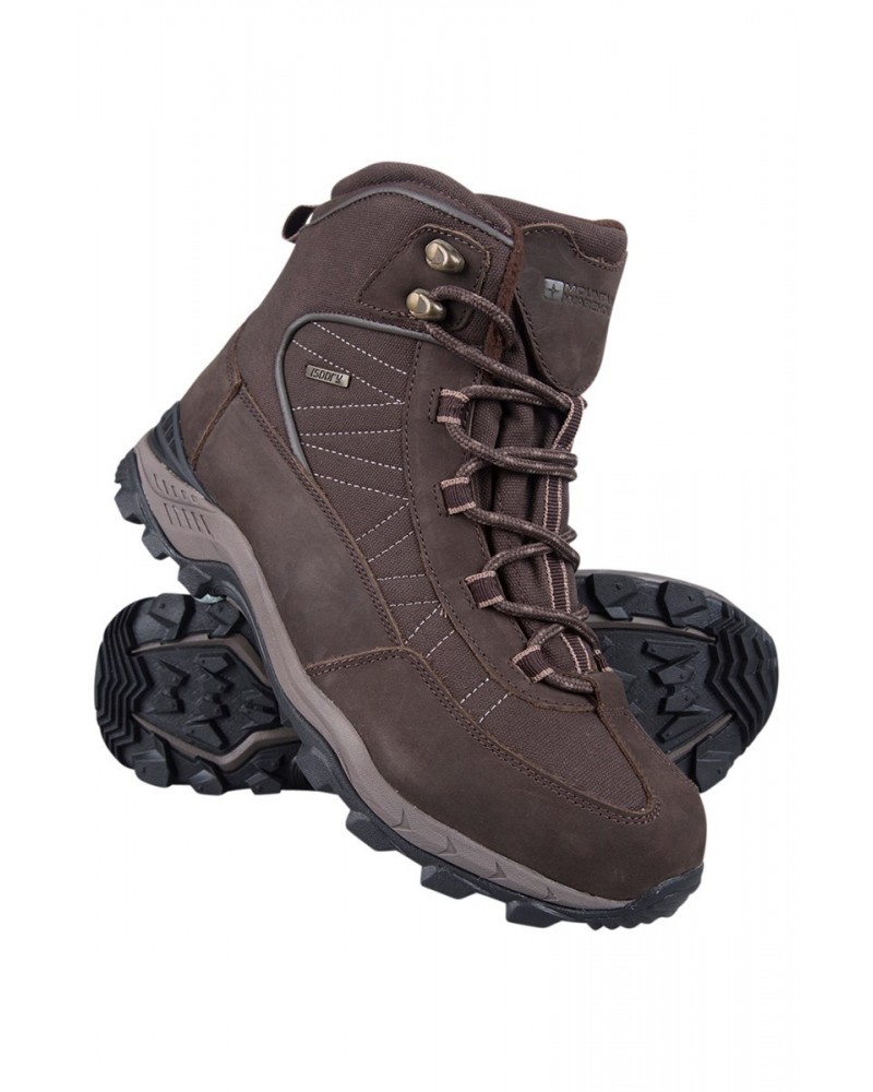 Boulder Mens Winter Trekker Boots Brown $49.49 Footwear