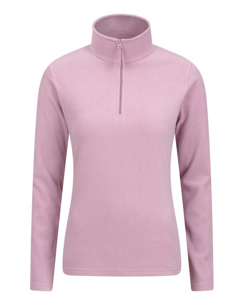 Camber Womens Half-Zip Fleece Light Pink $14.24 Fleece