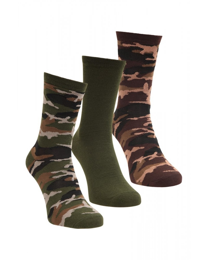 Camouflage Mens Recycled Socks Multipack Camouflage $13.99 Accessories