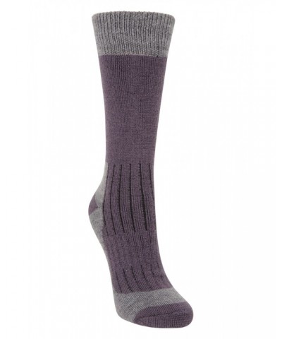 Explorer Womens Merino Thermal Mid-Calf Socks Purple $15.00 Accessories