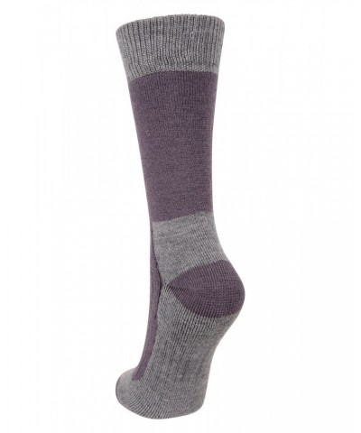 Explorer Womens Merino Thermal Mid-Calf Socks Purple $15.00 Accessories