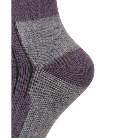 Explorer Womens Merino Thermal Mid-Calf Socks Purple $15.00 Accessories