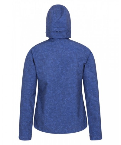 Exodus Womens Printed Water Resistant Softshell Dark Blue $32.90 Jackets