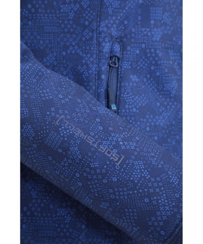 Exodus Womens Printed Water Resistant Softshell Dark Blue $32.90 Jackets