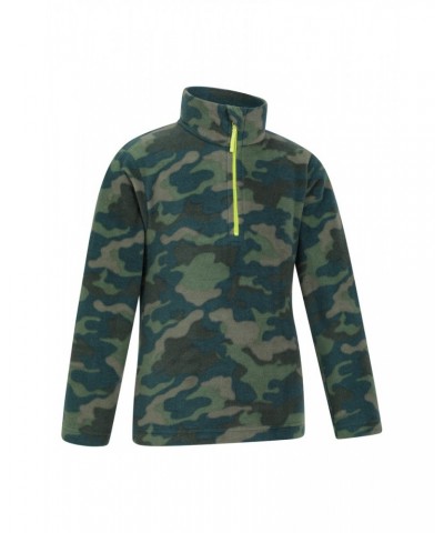 Pursuit Printed Kids Half-Zip Fleece Dark Green $11.79 Fleece