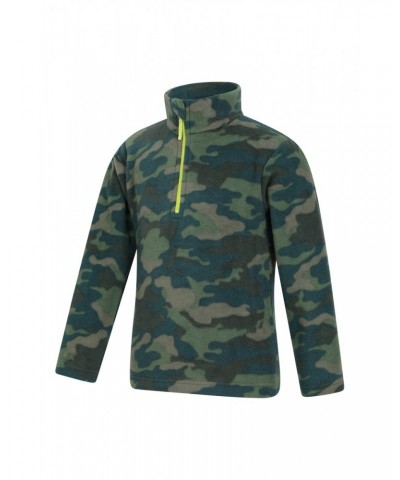 Pursuit Printed Kids Half-Zip Fleece Dark Green $11.79 Fleece